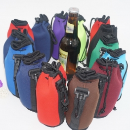 Drawstring Neoprene bottle cooler