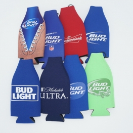 Zipper foam bottle cooler print