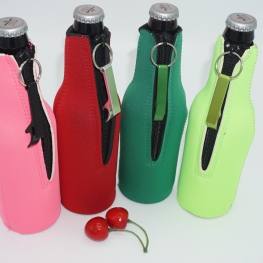 Zipper neoprene bottle cooler