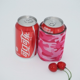 Pink Camo can cooler